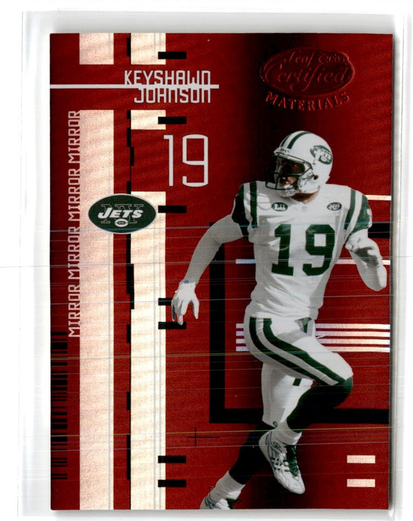 2005 Leaf Certified Materials Mirror Red Keyshawn Johnson #135 074/100