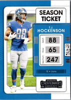 2021 Panini Contenders T.J. Hockenson #33