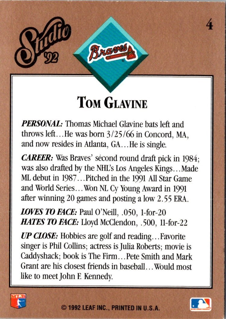 1992 Studio Tom Glavine