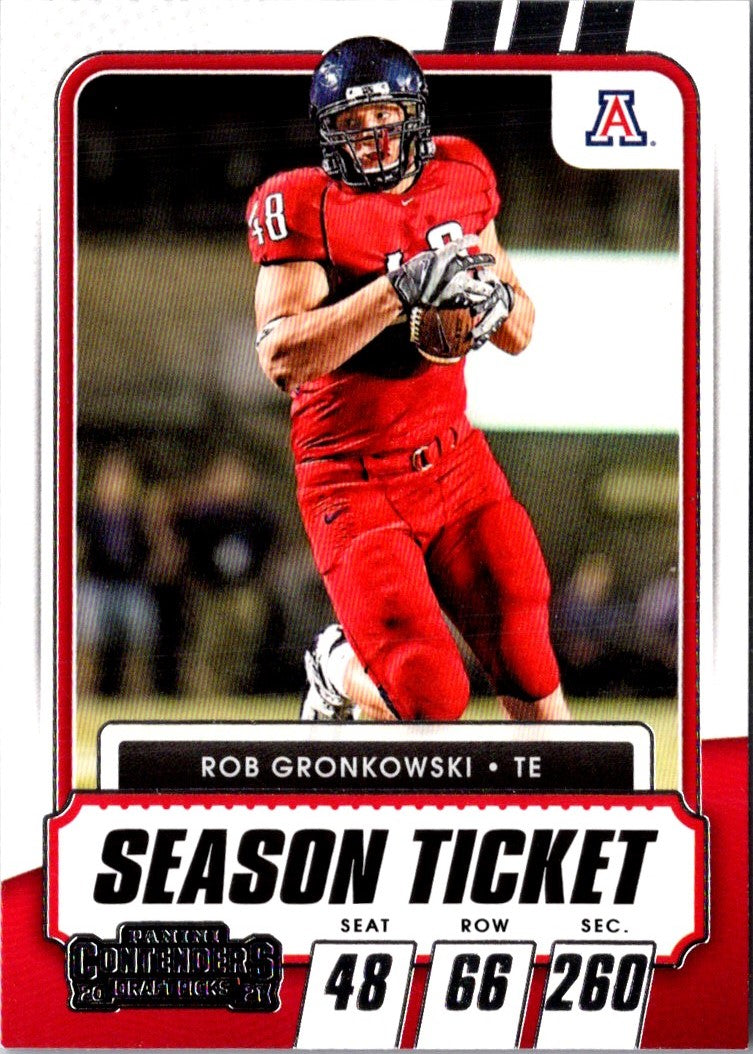 2021 Panini Contenders Draft Picks Game Ticket Red Rob Gronkowski