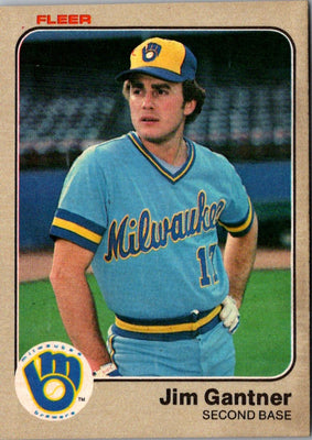 1983 Fleer Jim Gantner #34