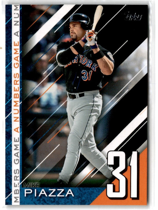 2020 Topps Update A Numbers Game Black Mike Piazza #NG-17 126/299