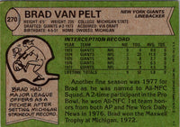 1978 Topps Brad Van Pelt #270