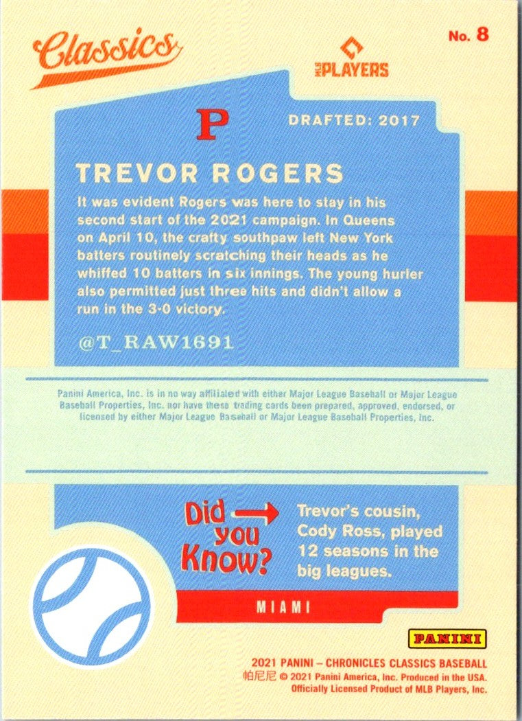 2021 Panini Chronicles Classics Trevor Rogers