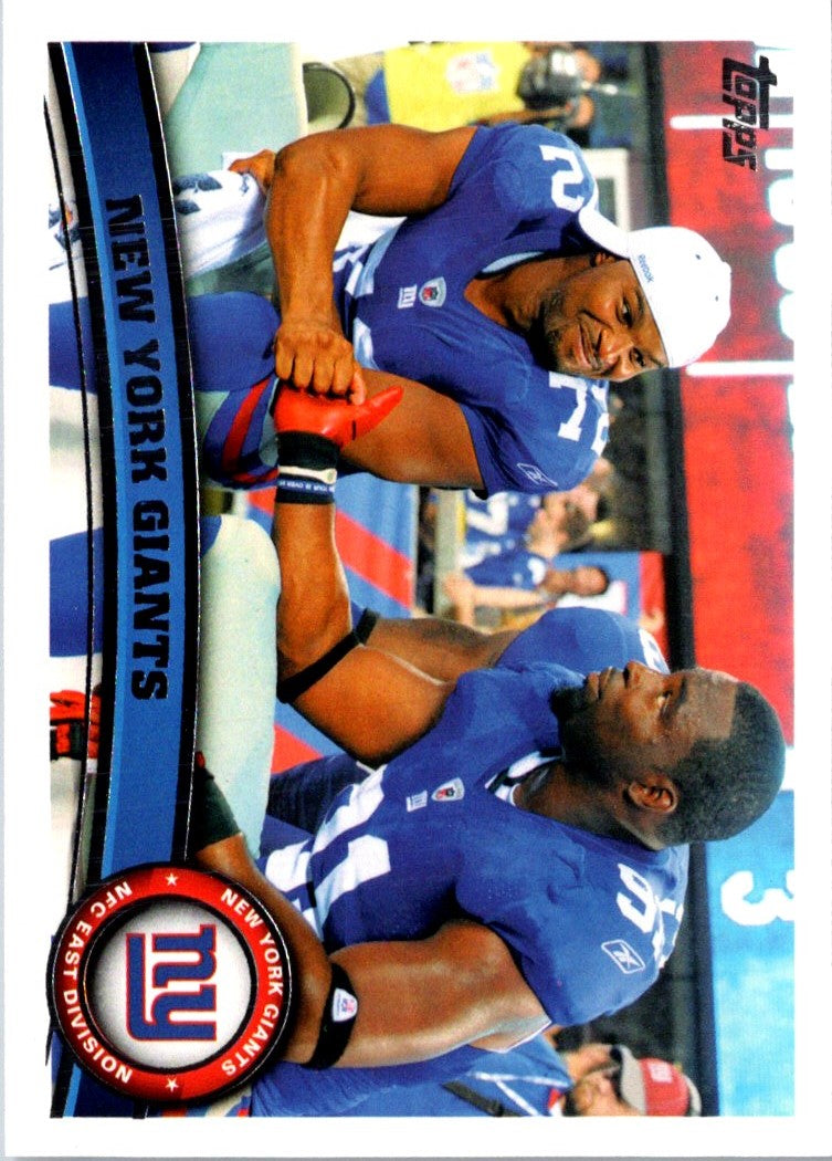 2011 Topps New York Giants (Justin Tuck/Osi Umenyiora)