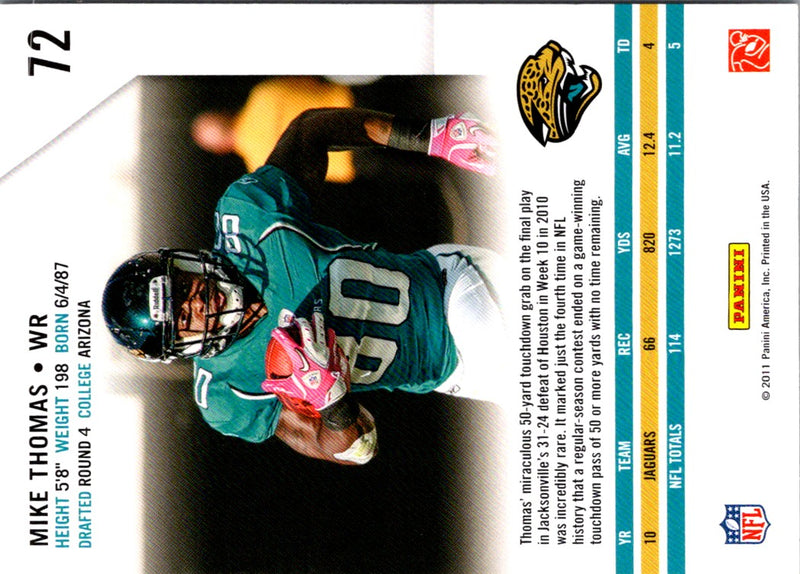 2011 Panini Mike Thomas