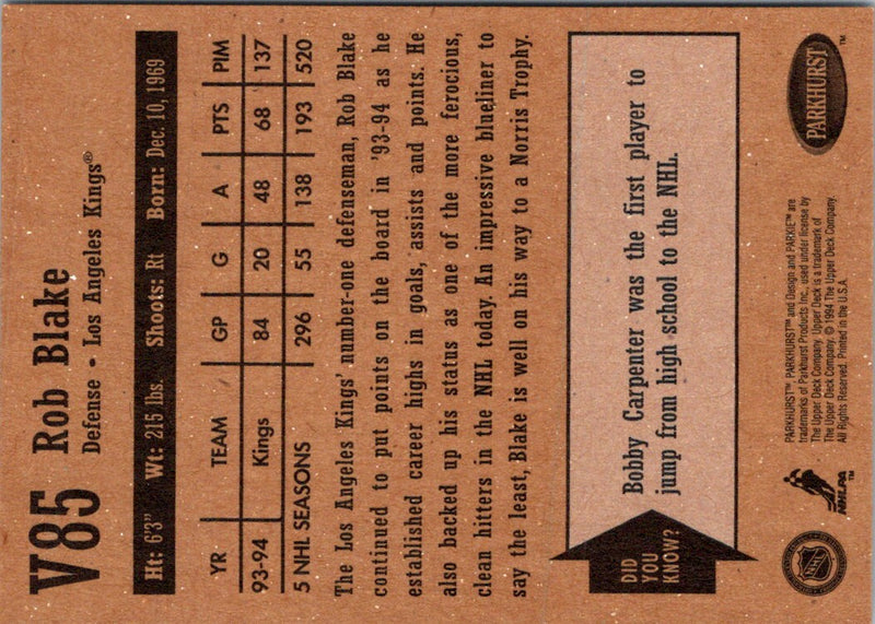 1994 Parkhurst Vintage Rob Blake