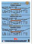 1999 Topps A.J. Burnett/Billy Koch/John Nicholson
