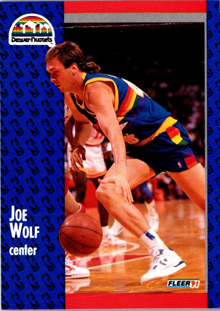 1991 Fleer Joe Wolf
