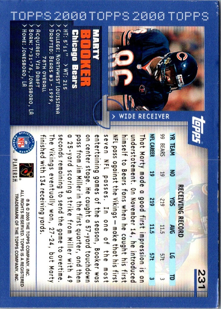 2000 Topps Collection Marty Booker