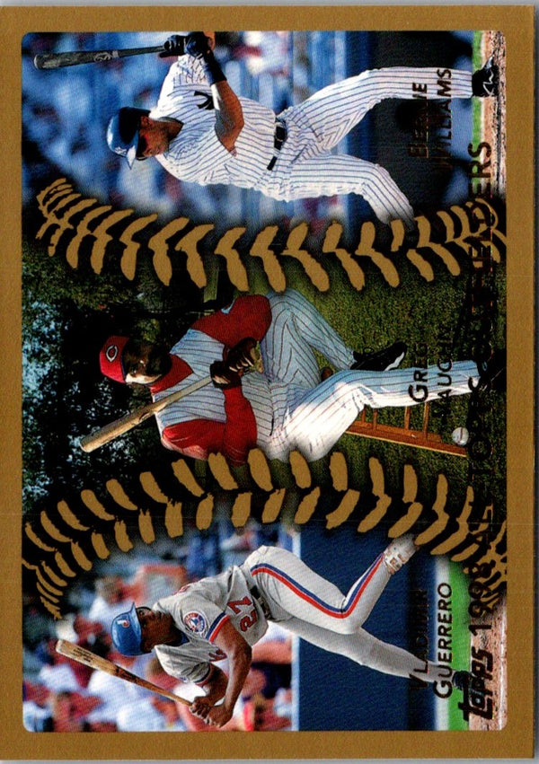 1999 Topps Vladimir Guerrero/Greg Vaughn/Bernie Williams #458