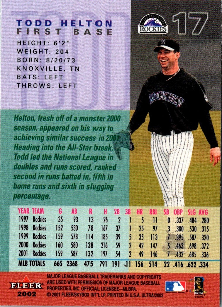 2002 Ultra Todd Helton