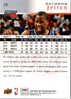 2008 Upper Deck Raymond Felton #20