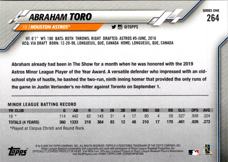 2020 Topps Abraham Toro