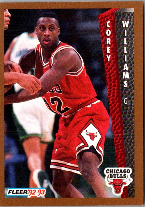1992 Fleer Corey Williams #316 Rookie