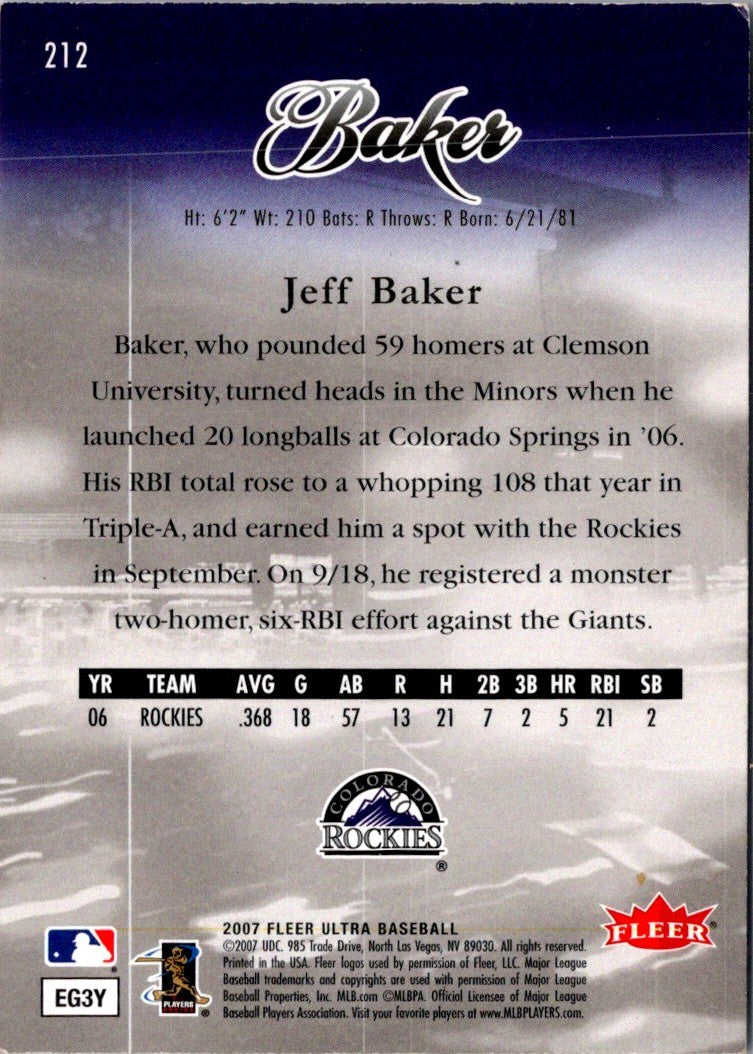 2007 Ultra Jeff Baker