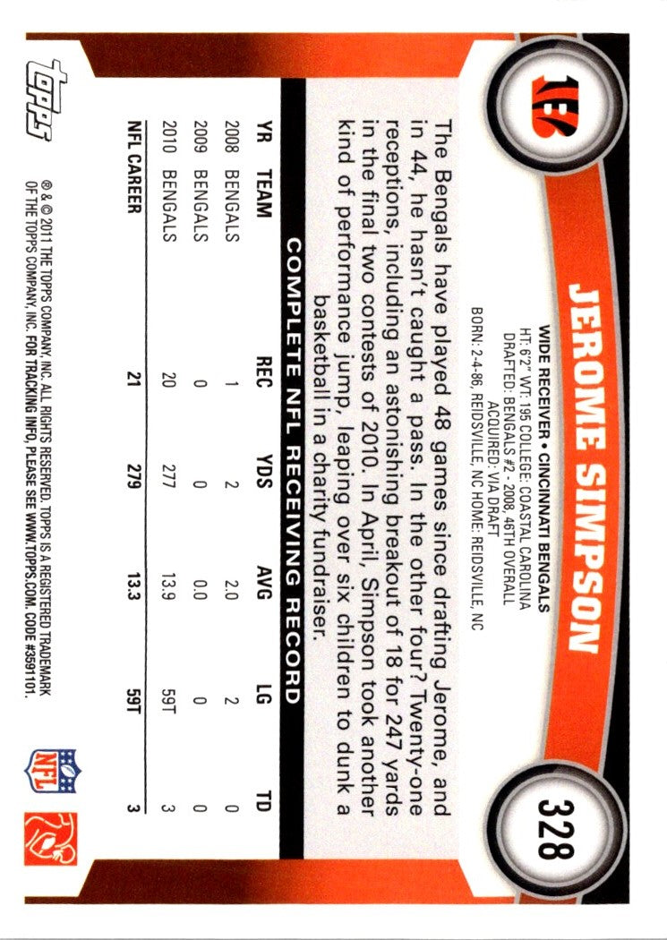 2011 Topps Jerome Simpson