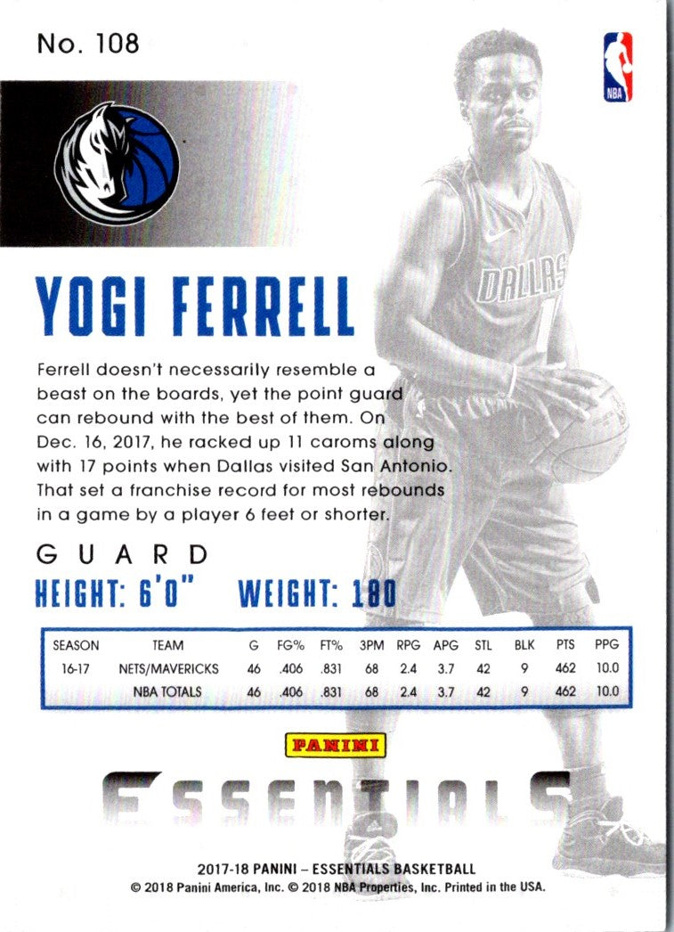 2017 Panini Yogi Ferrell