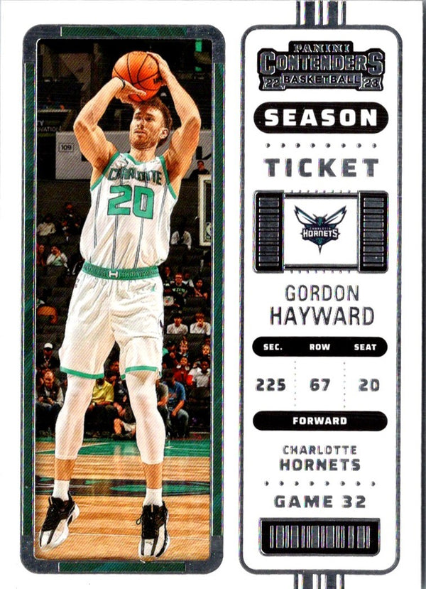 2022 Panini Contenders Season Ticket Gordon Hayward #74