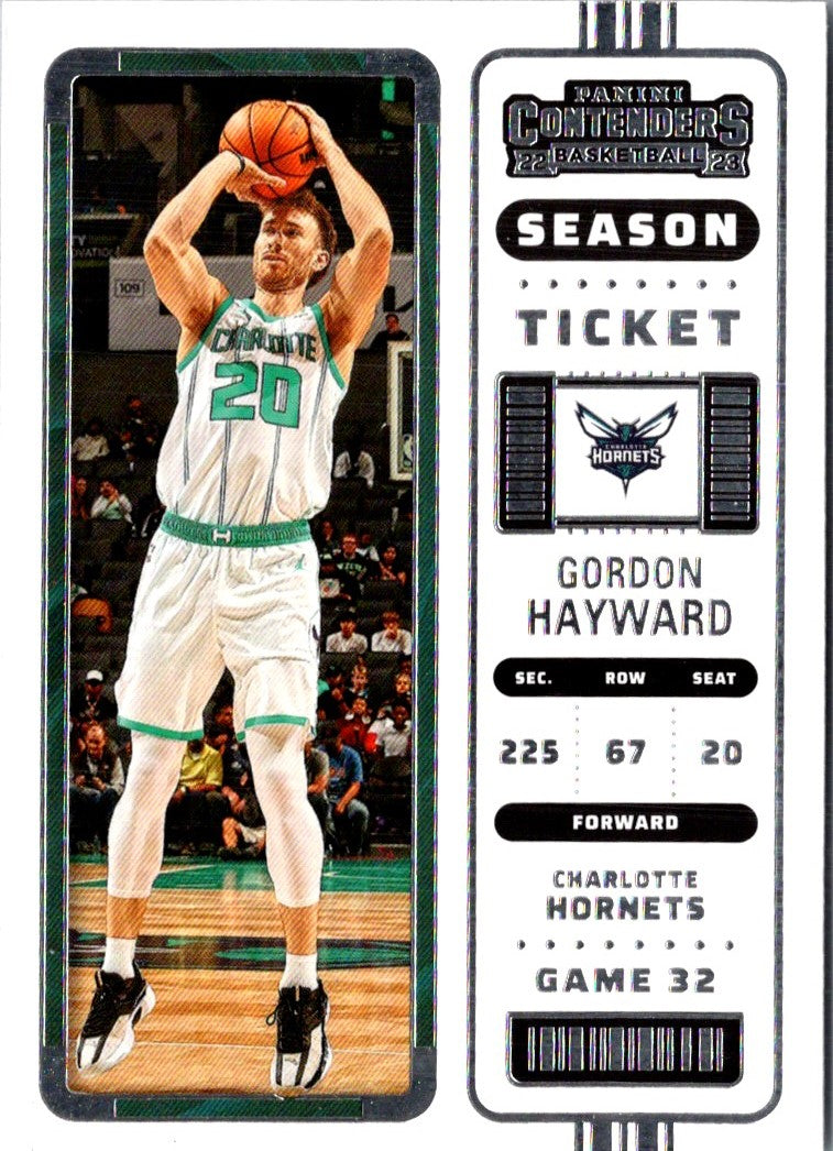 2022 Panini Contenders Season Ticket Gordon Hayward