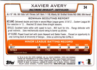 2012 Bowman Draft Picks & Prospects Chrome Xavier Avery #34