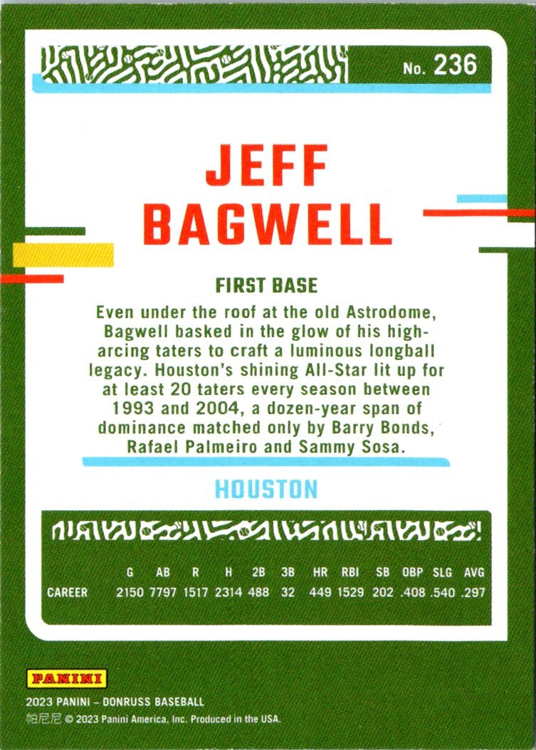 2023 Donruss Holo Blue Jeff Bagwell