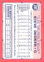 1991 Topps Traded Steve Decker #29T Rookie