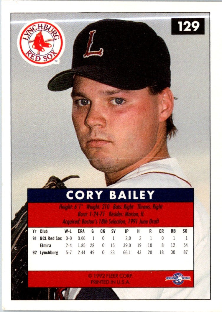 1992 Fleer Excel Cory Bailey