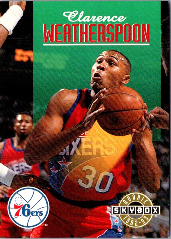 1992 SkyBox Clarence Weatherspoon #387 Rookie