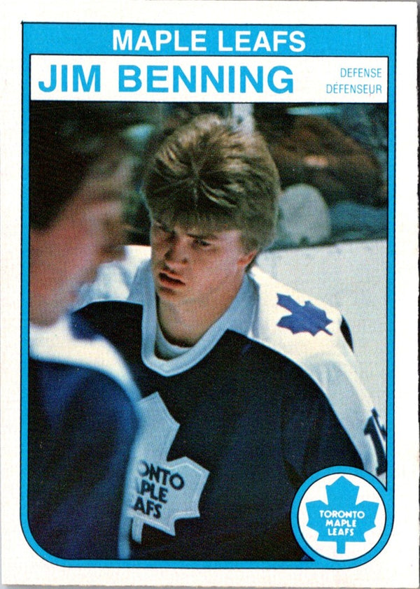 1982 O-Pee-Chee Jim Benning #317 Rookie