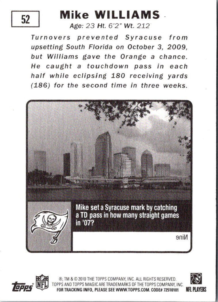 2010 Topps Magic Mini Mike Williams