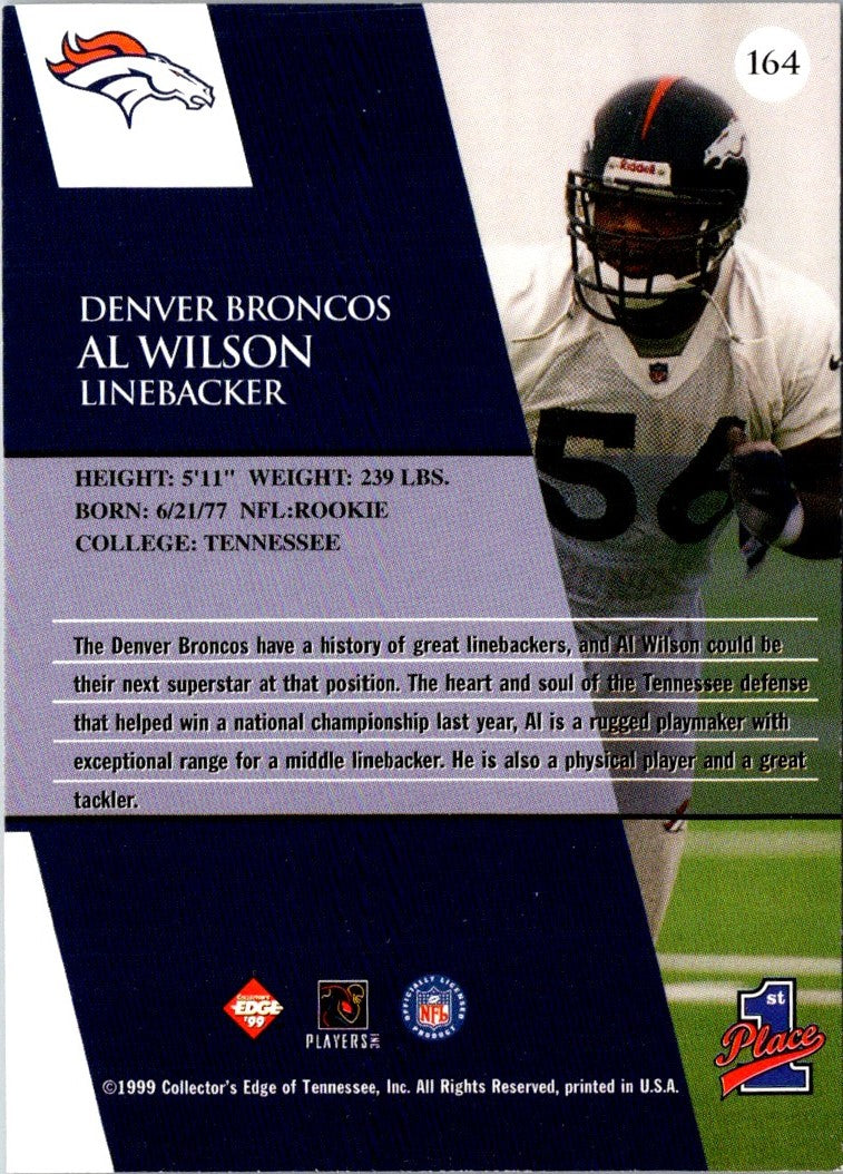 1999 Collector's Edge First Place Al Wilson