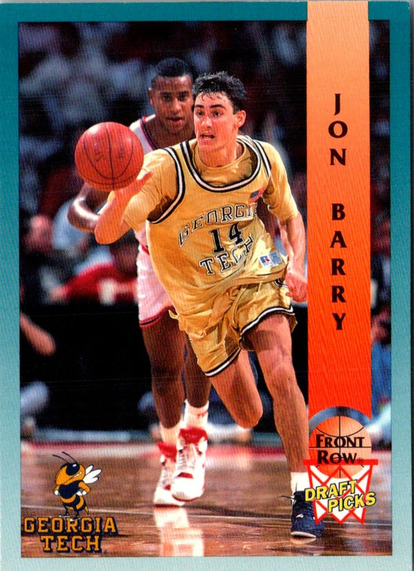 1992 Front Row Draft Picks Jon Barry #5