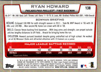 2012 Bowman Chrome Ryan Howard #138