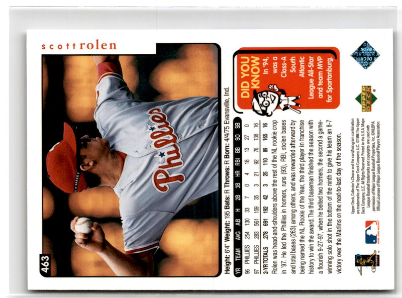 1998 Collector's Choice Scott Rolen