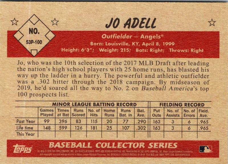 2019 Topps On-Demand Inspired by '55 Bowman Jo Adell