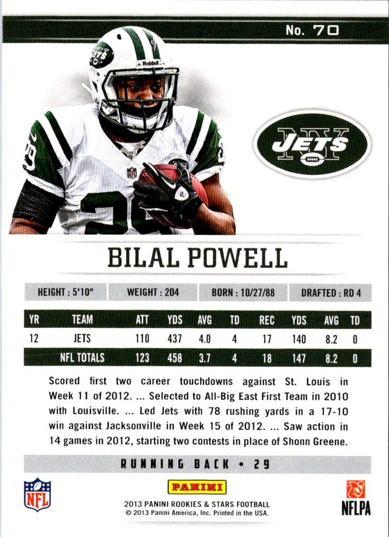 2013 Panini Rookies & Stars Bilal Powell