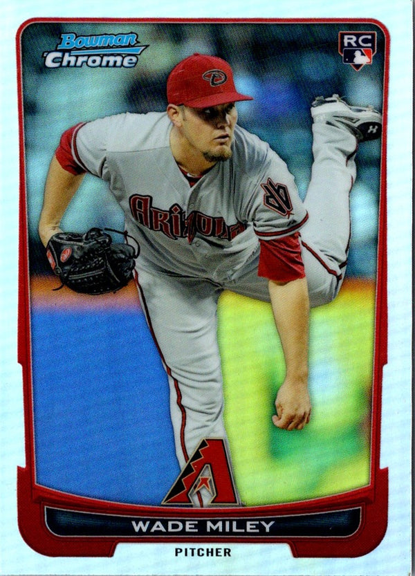 2012 Bowman Chrome Wade Miley #159 Rookie Refractor