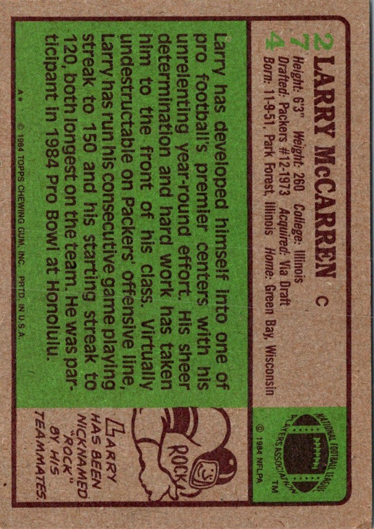 1984 Topps Larry McCarren