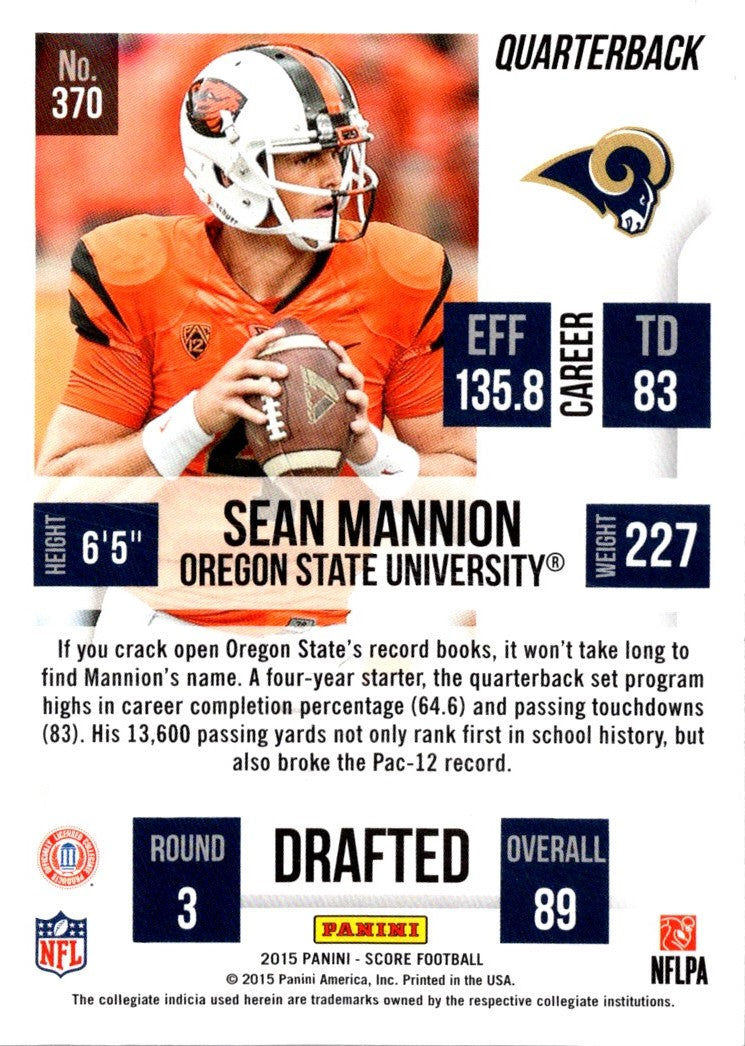 2015 Score Sean Mannion