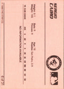 1989 Star Bluefield Orioles Sergio Cairo