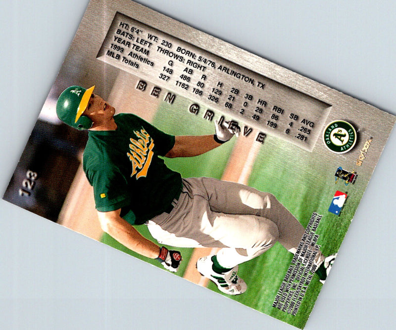 2000 Plumbers Union Oakland Athletics Ben Grieve