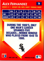 1992 Triple Play Alex Fernandez #74