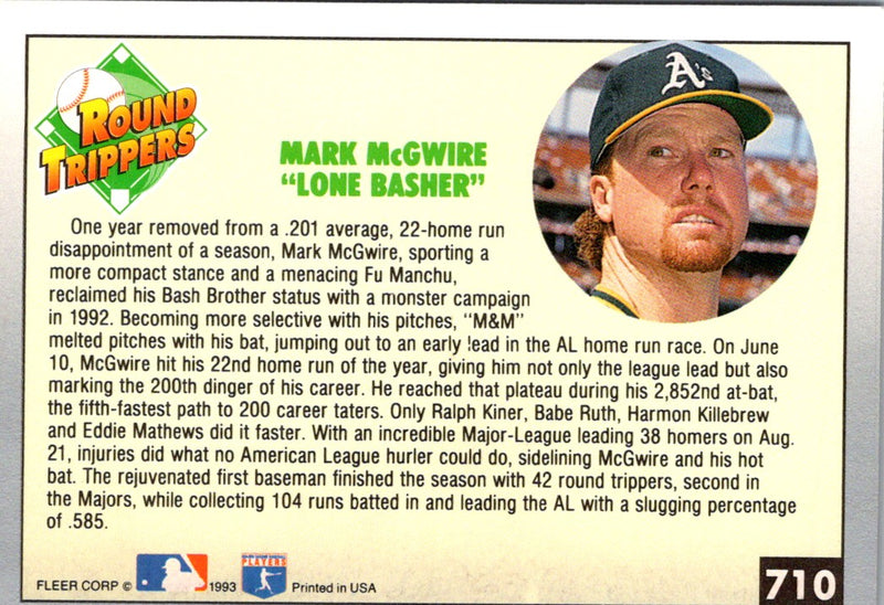 1993 Fleer Mark McGwire