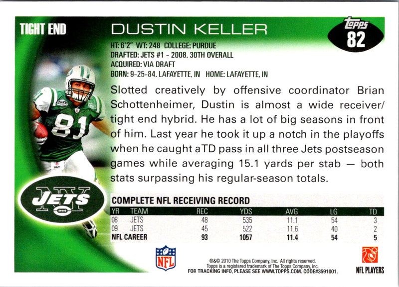 2010 Topps Dustin Keller