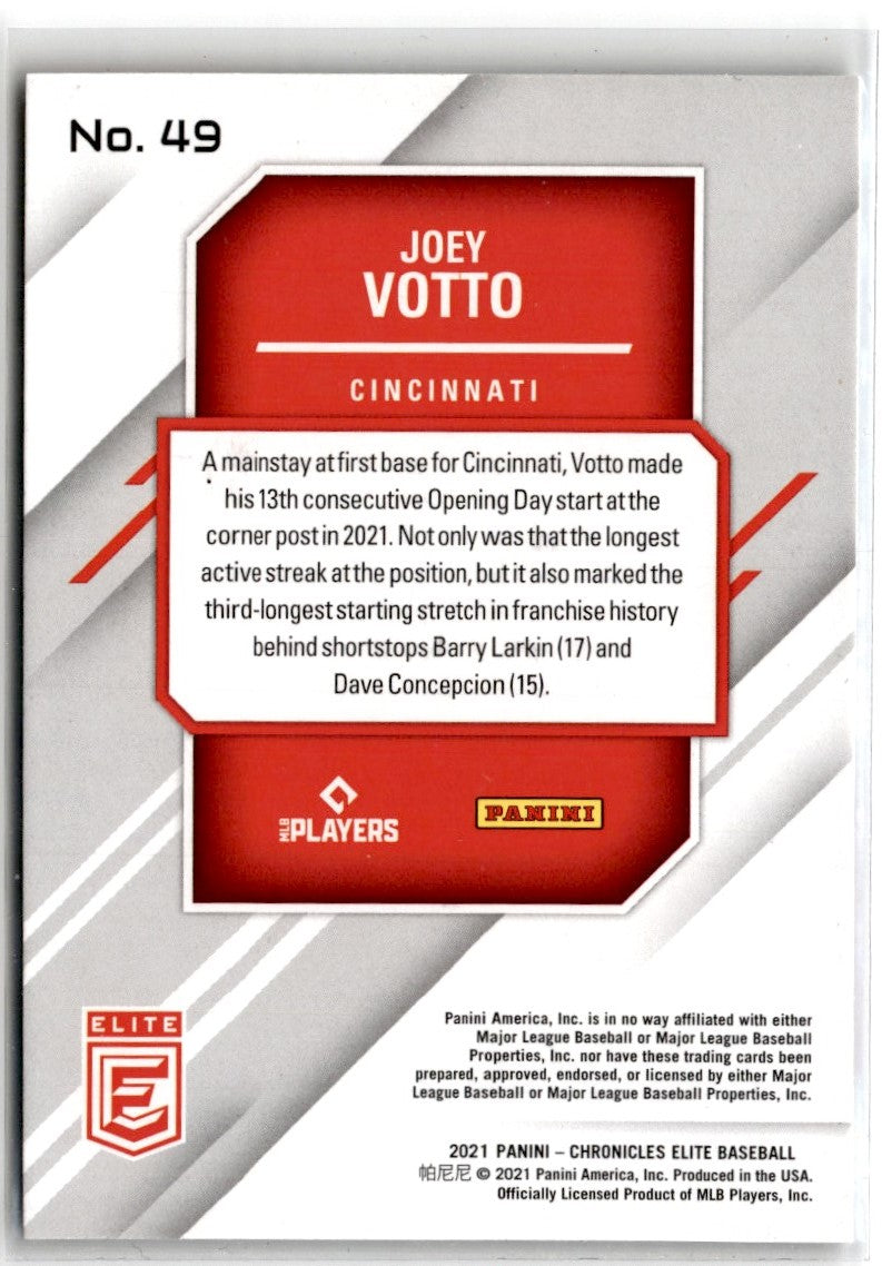 2021 Panini Chronicles Elite Joey Votto