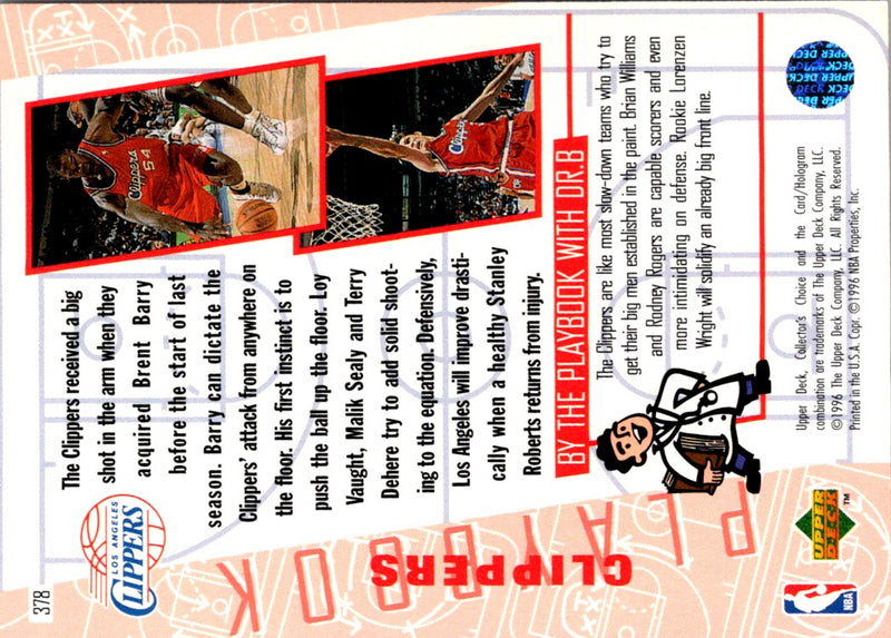 1996 Collector's Choice Clippers Playbook