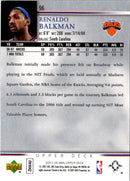 2007 Upper Deck Renaldo Balkman