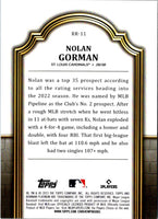 2023 Bowman Platinum Renowned Rookies Nolan Gorman #RR-11