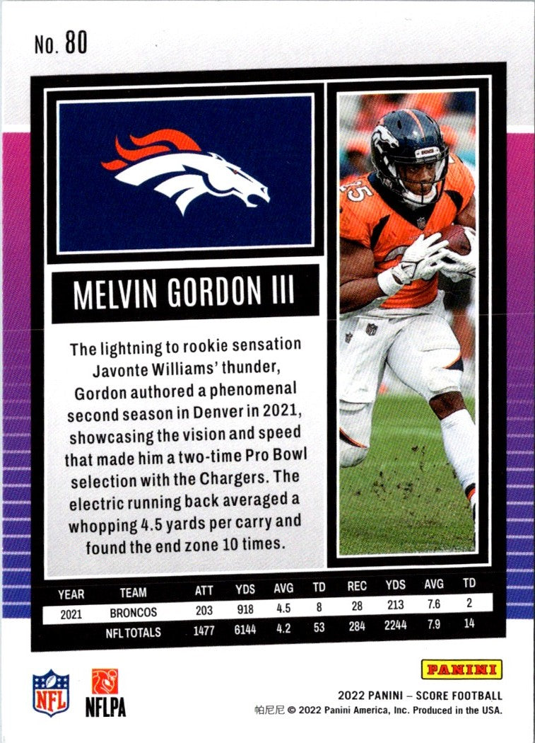 2022 Score Melvin Gordon III